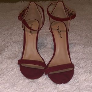 Burgundy Strappy heels. Great condition!!!